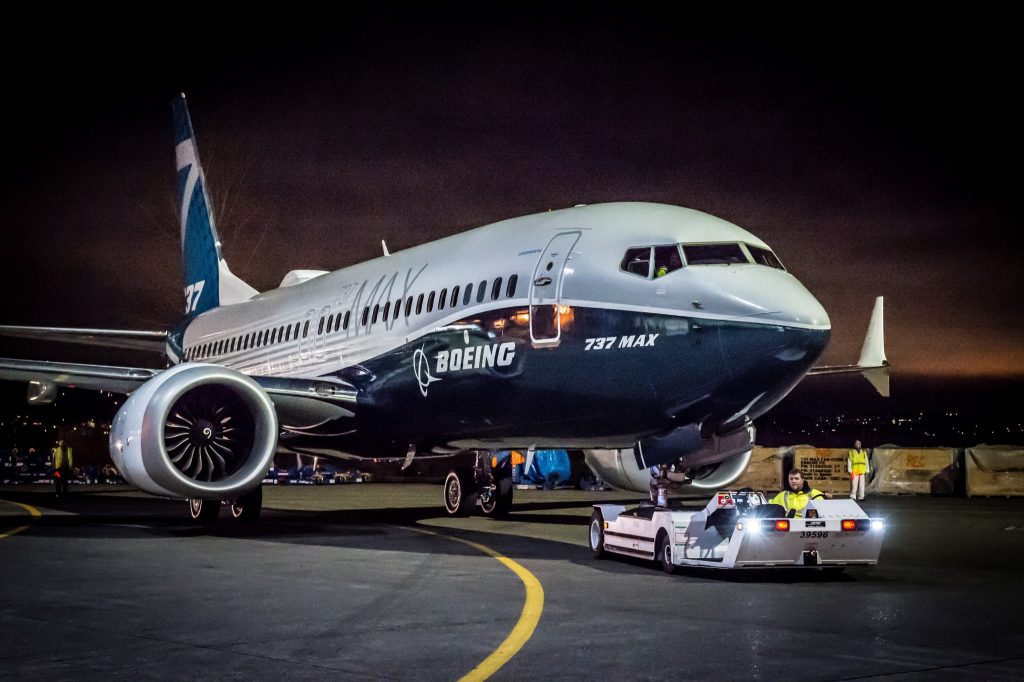 A Boeing 737 Max. The UK's CAA has banned the aircraft from arriving, departing or overflying UK airspace.