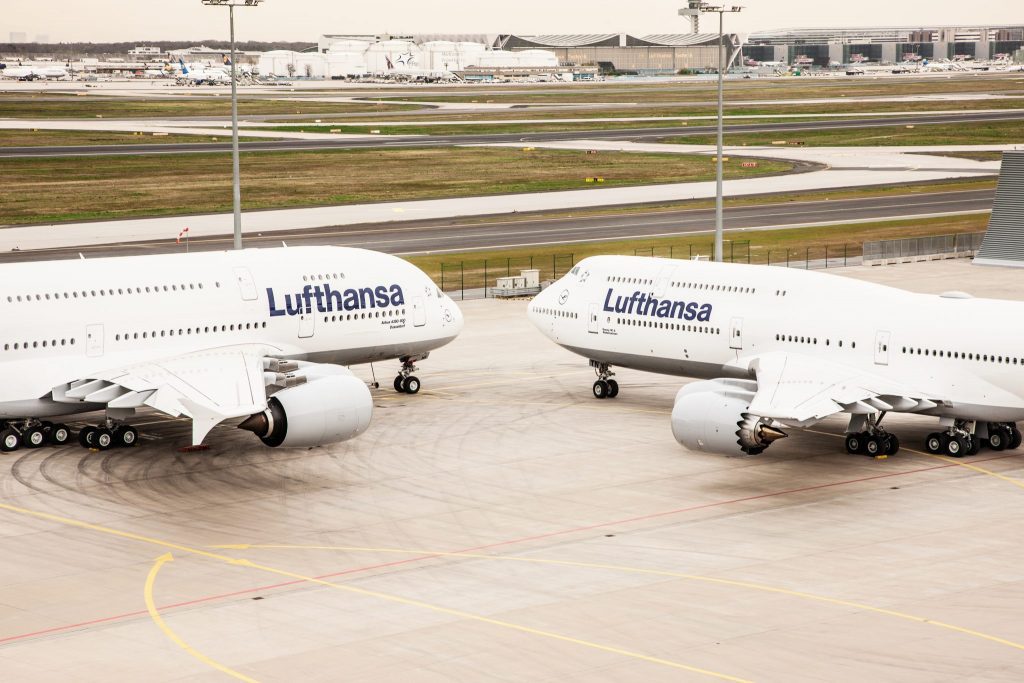 Lufthansa planes. The airline group is interested in taking over Thomas Cook's Condor.