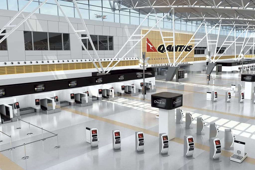 self-bag drop for Qantas at Sydney International Airport Source ICM Airport Technics Amadeus Acquisition March 2019