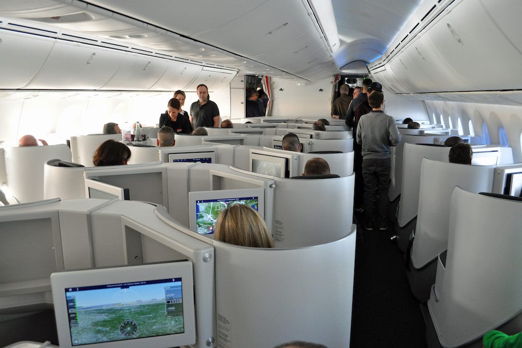 Passengers on an Air France flight