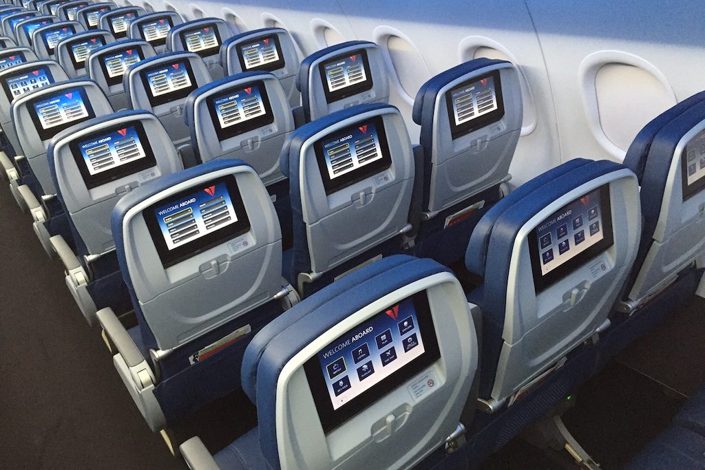 Delta Air Arlines cabin on A320