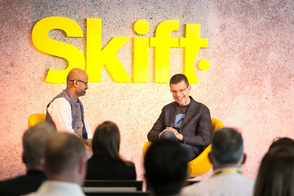Affirm CEO Max Levchin spoke at Skift Tech Forum in June 2018 in Silicon Valley. Levchin has raised $800 million to grow Affirm, a startup that lets consumers pre-qualify for loans to buy flights and more. 