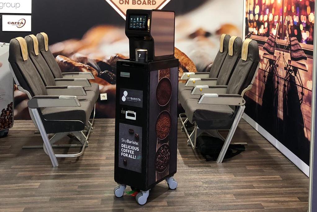 SkyTender wants airlines to adopt its coffee machines. It was one of the many products on display recently at the World Travel Catering and Onboard Services Expo in Hamburg.