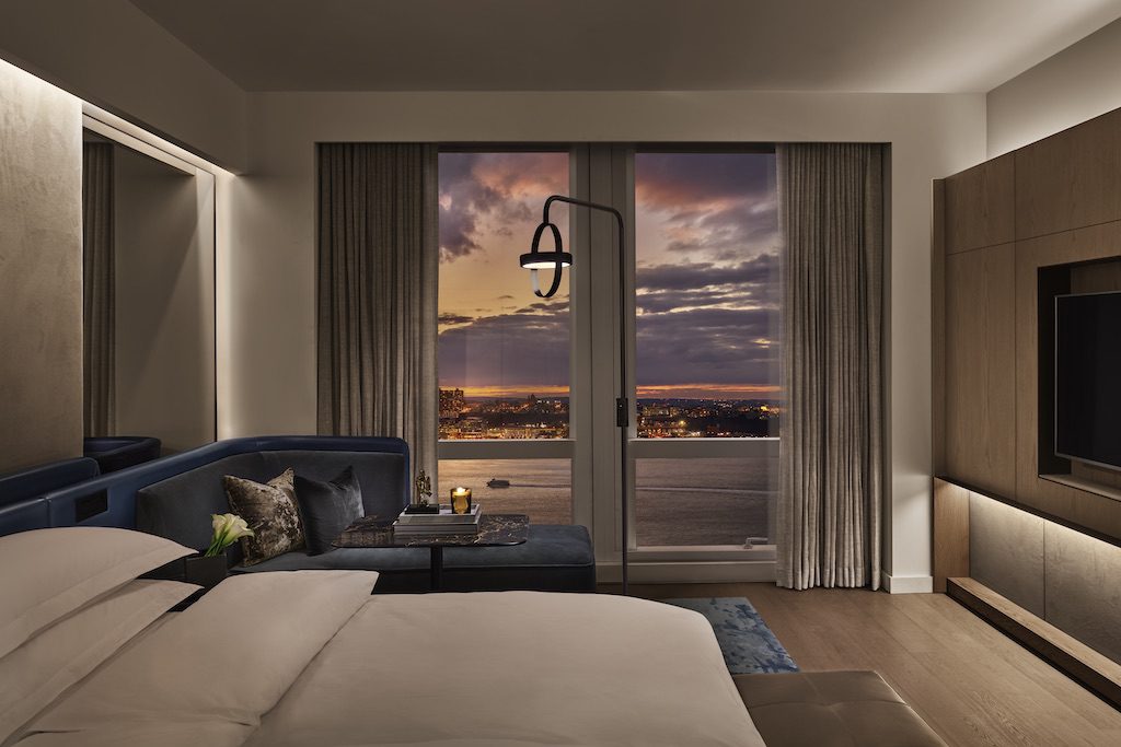 A model room from the soon-to-open Equinox Hotel in New York City, the brand's first.