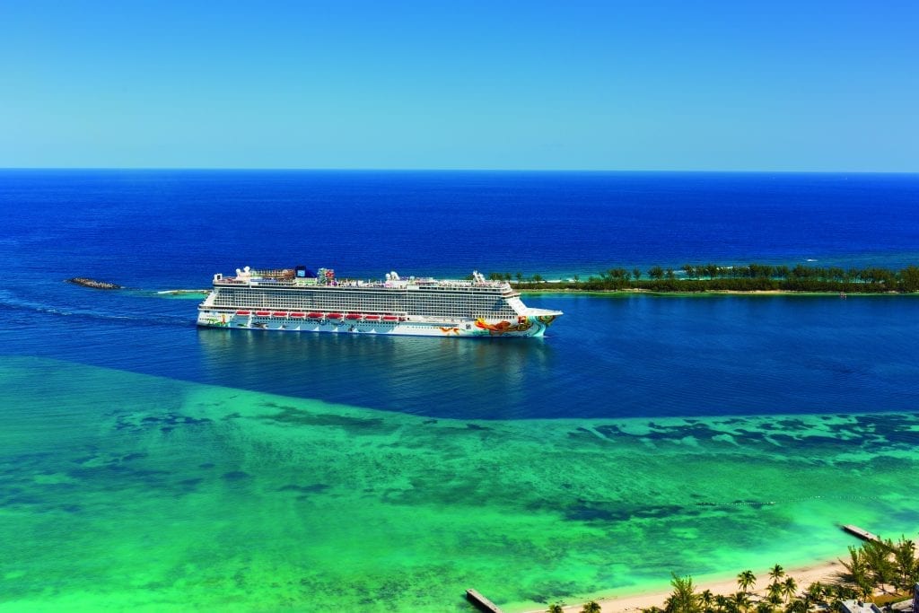 Norwegian Getaway in Nassau. Parent company Norwegian Cruise Line Holdings enjoyed a good first quarter.