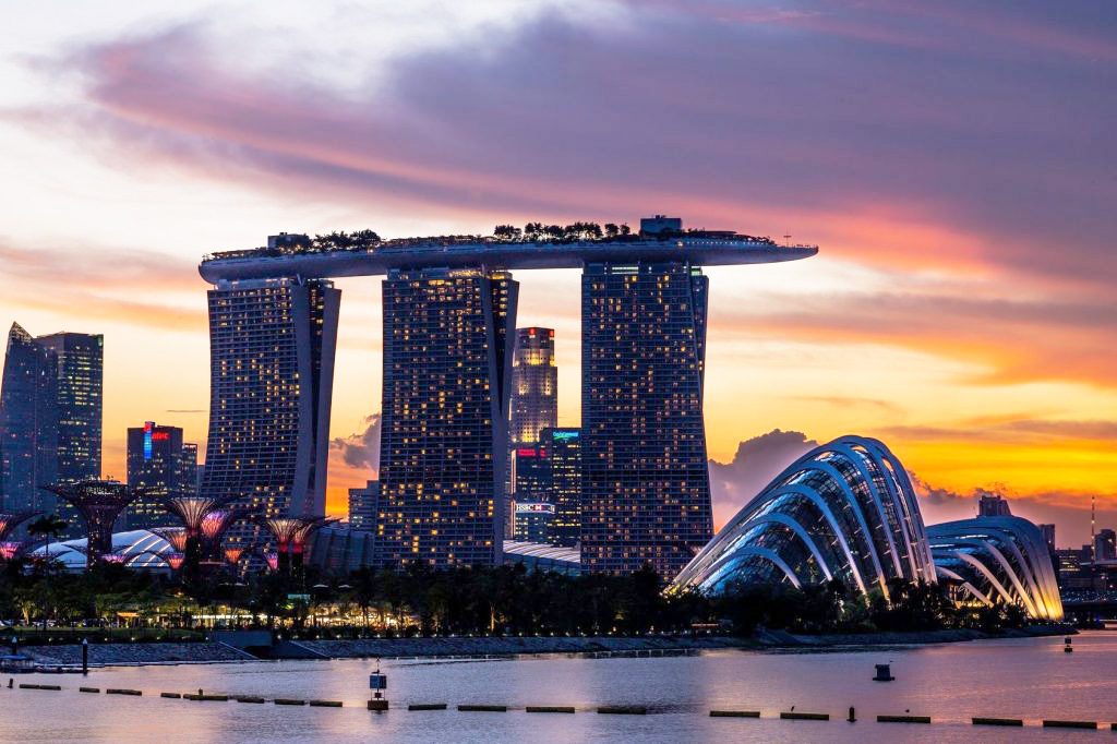 A Singapore cityscape.
