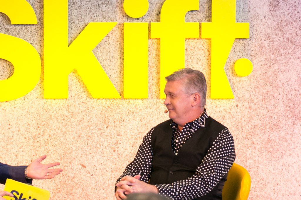 Travelport CEO Gordon Wilson spoke at Skift Tech Forum in June 2018. The company is set to go private in a deal pending regulatory approval.