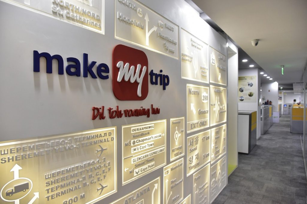 An interior view of the MakeMyTrip offices at the online travel agency's headquarters in Gurgaon, India.