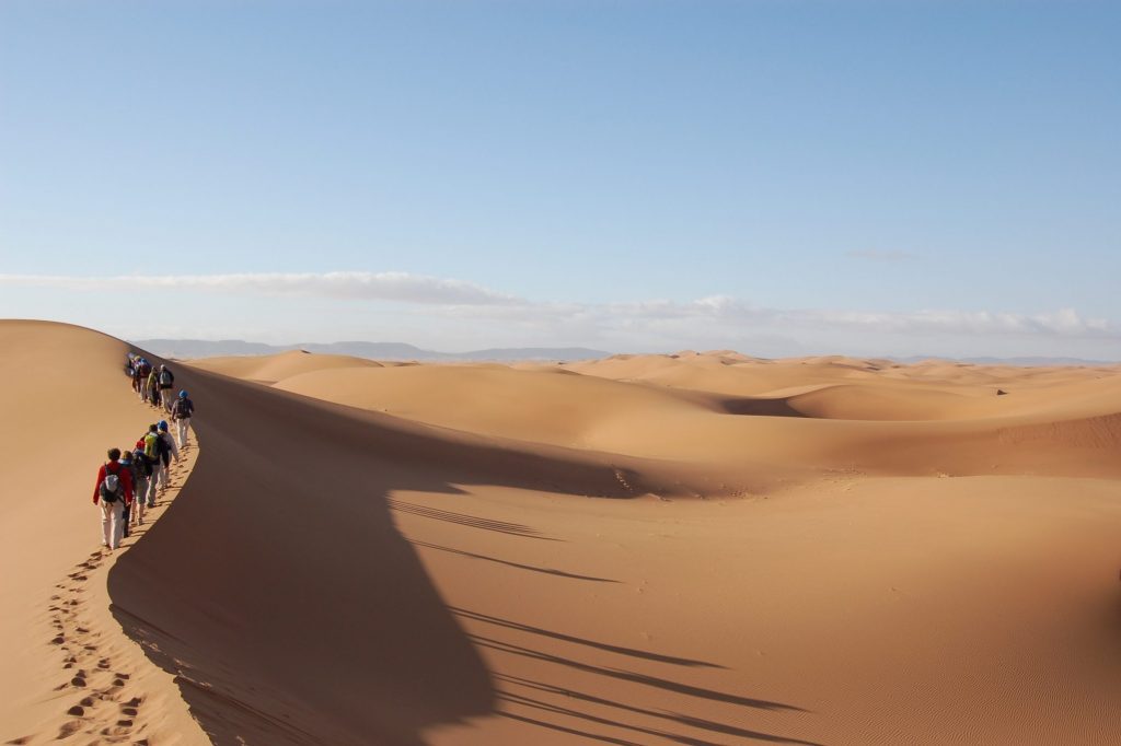 The Sahara Desert. Generation Z are pushing their parents towards more adventurous vacations.