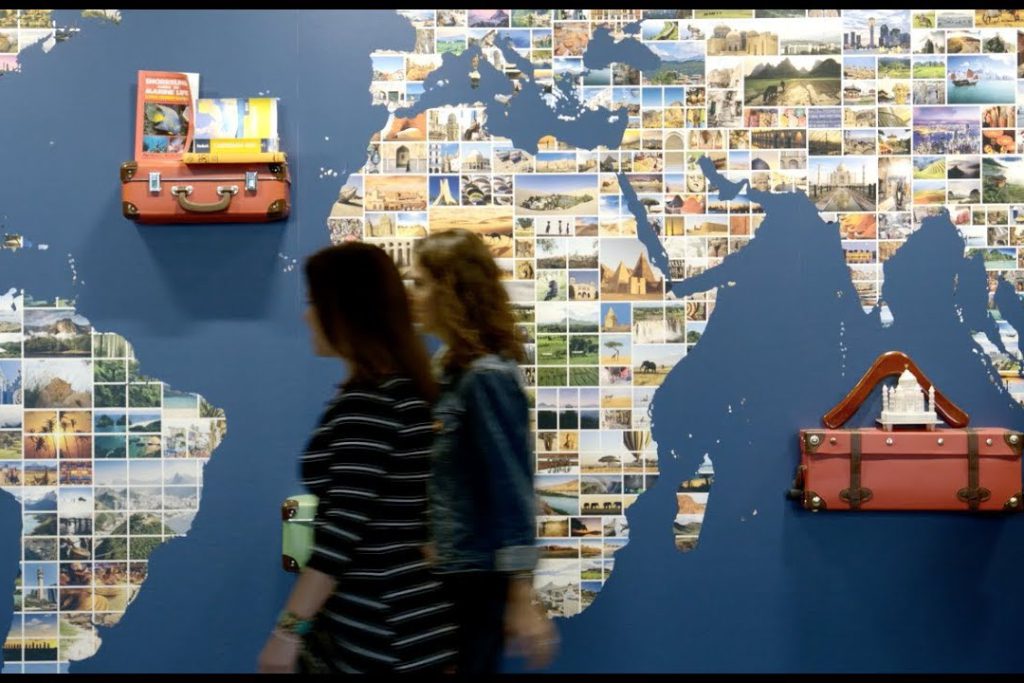 A look at a decorative wall at TripAdvisor's Needham, Massachusetts, headquarters. The online travel company revealed Wednesday more details on its strategy to become one of the world's largest online travel agencies for tours, activities, and attractions.