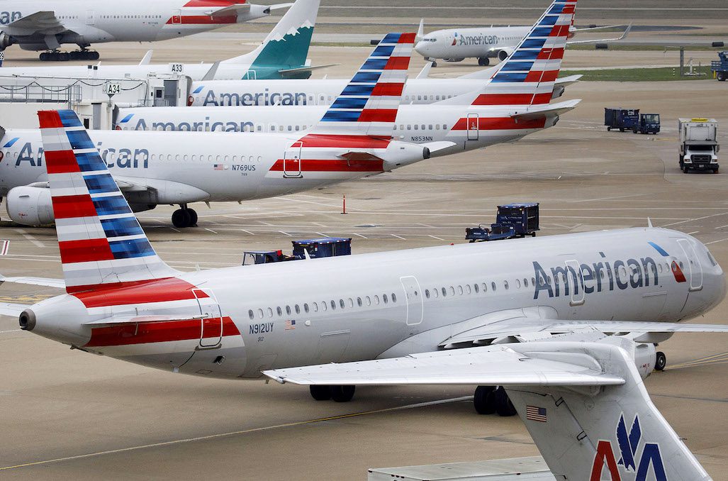 Vice President Mike Pence will meet with executives from U.S. airlines and cruise lines. Picture are American Airlines jets at Dallas/Fort Worth International Airport.