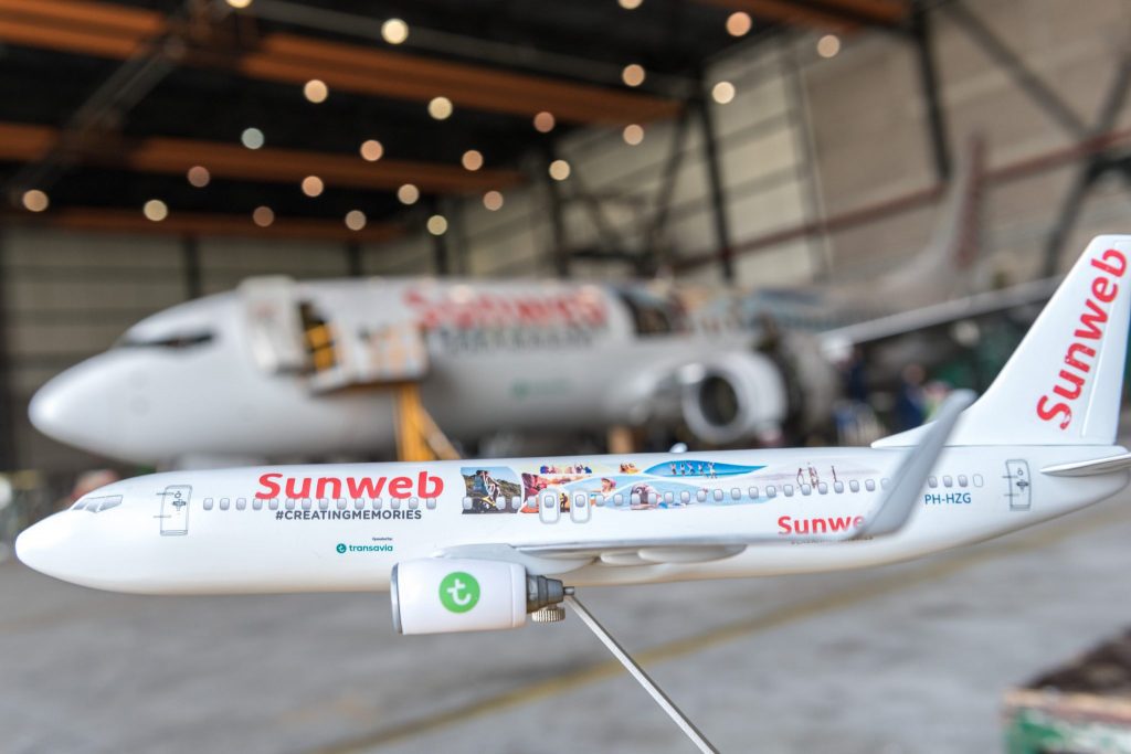 A Sunweb-branded model and aircraft. The company is backed by private equity firm Triton.