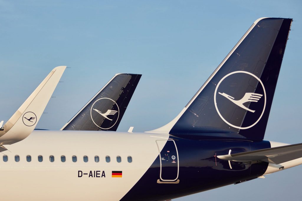 Lufthansa aircraft. The airline is facing tough competition in Germany and Austria.