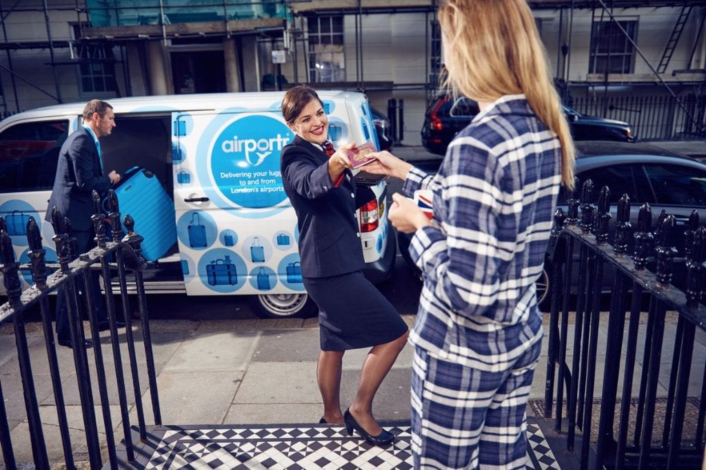 A traveler in London uses Airportr, which checks in and delivers bags for flyers. The startup has raised $8.6 million (£7.1 million) in total for its Series A.