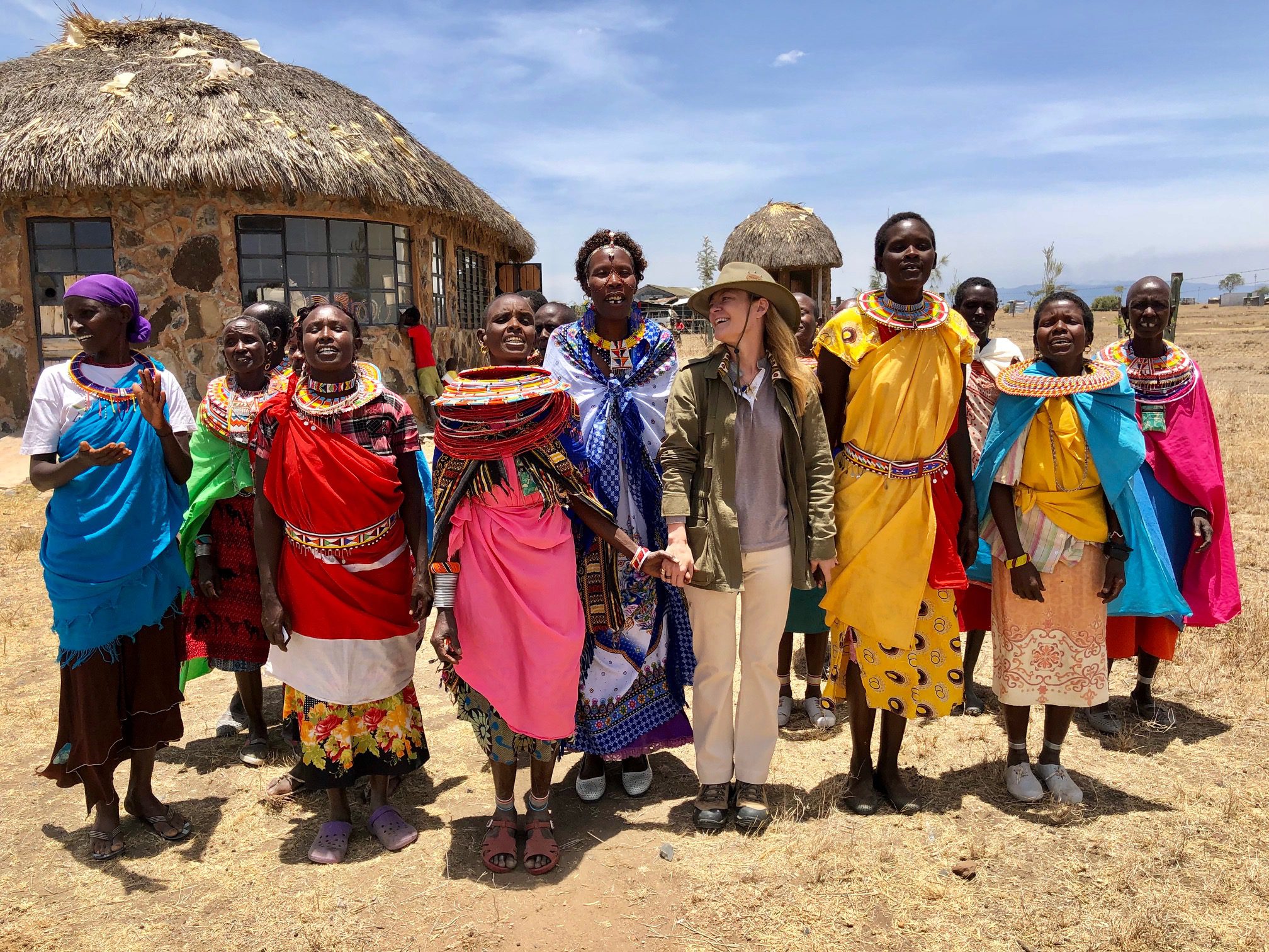 Indagare Travel founder and CEO Melissa Biggs Bradley with members of the Maasai tribe in Kenya in 2018. Indagare hires in-house specialists who design highly customized travel experiences.