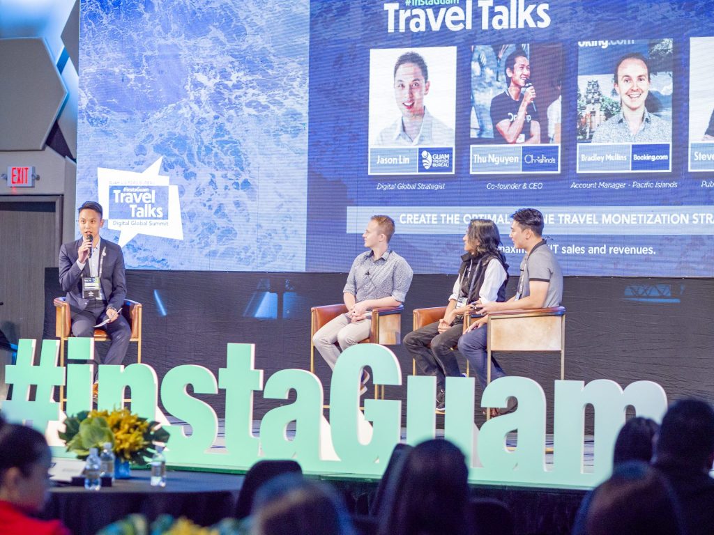 Instaguam Travel Talks stage and speakers