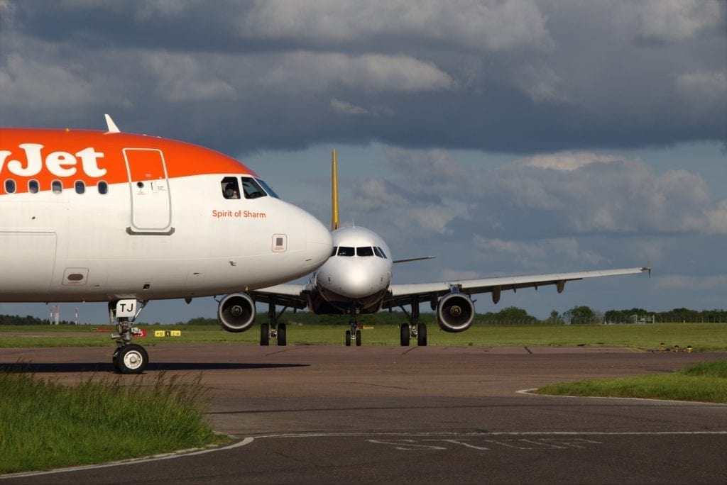 Aircraft at London Luton Airport. Europe's short-haul market faces a number of challenges.