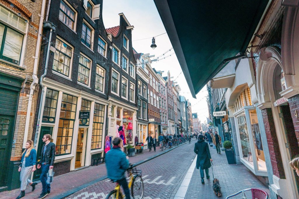 The Nine Streets area of Amsterdam. The city is aims to lure more luxury travelers to counter overtourism.