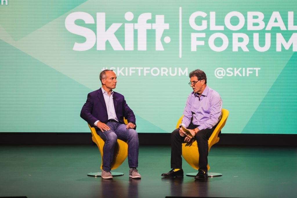 Glenn Fogel, who is the CEO and president of Booking Holdings, spoke at Skift Global Forum on September 18, 2019, with Executive Editor Dennis Schaal. 