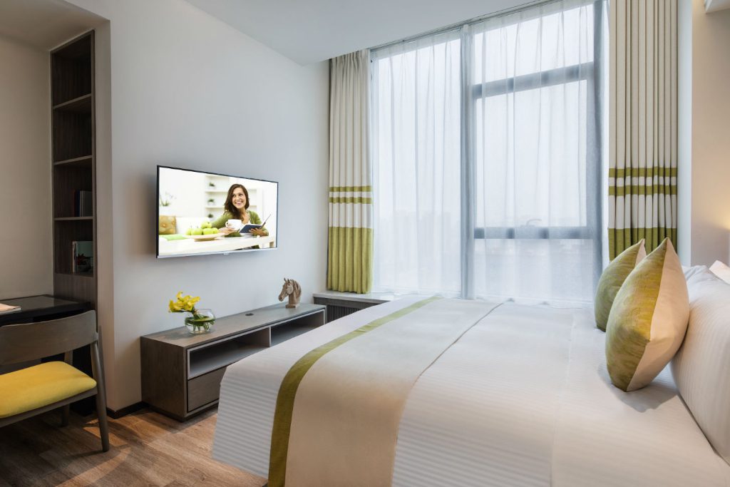 A two-bedroom "aparthotel" from Citadines in Xi'an, China. Citadines Aparthotel is one of the brands of Chengjia, a company that raised $300 million in Series B investment this week.