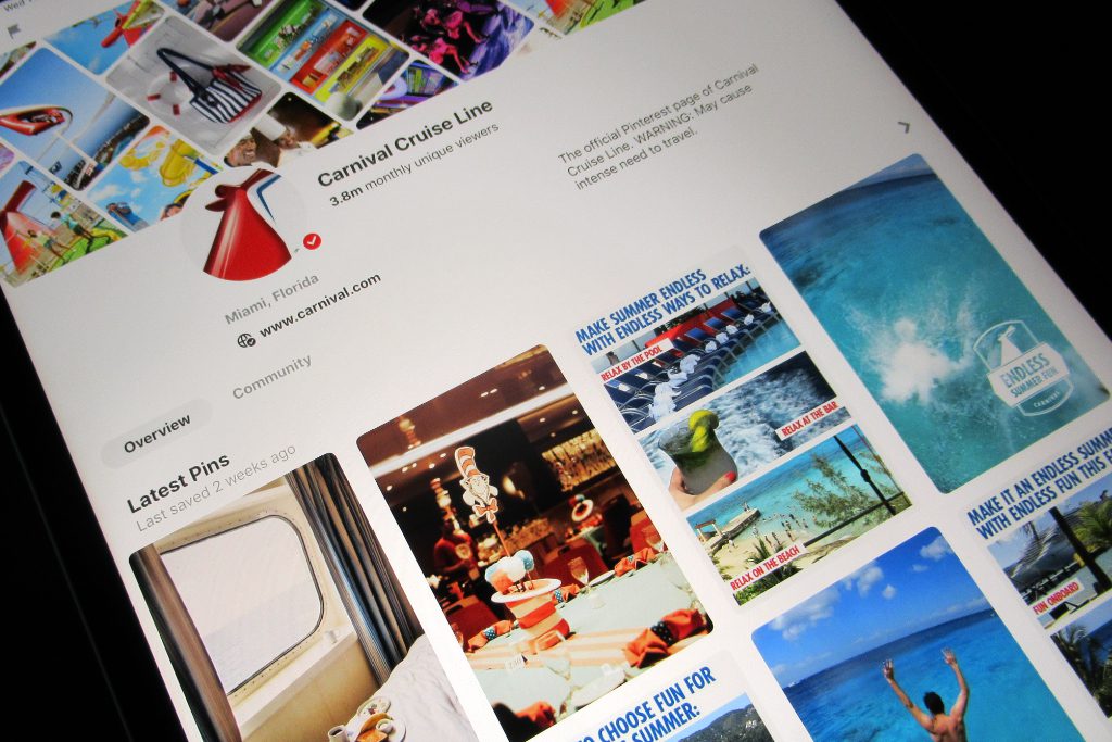 pinterest page for carnival cruise lines