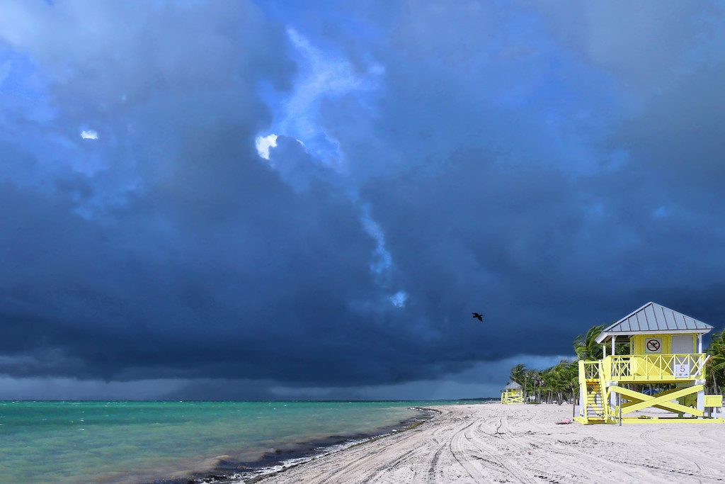 Before a storm in Florida's Key Biscayne.