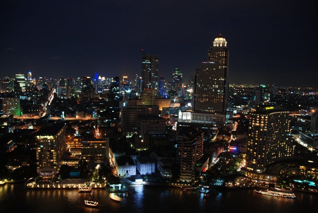 Night view from The Peninsula Bangkok. The Thai owner of the hotel wants to terminate the management agreement with The Peninsula Hotels.