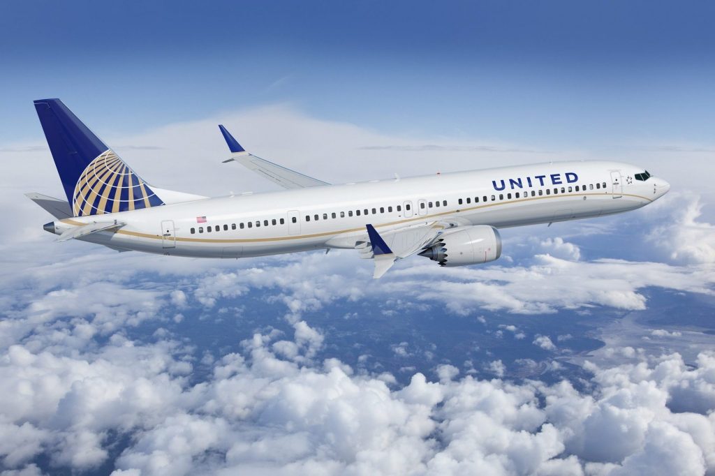 A United Airlines jet.