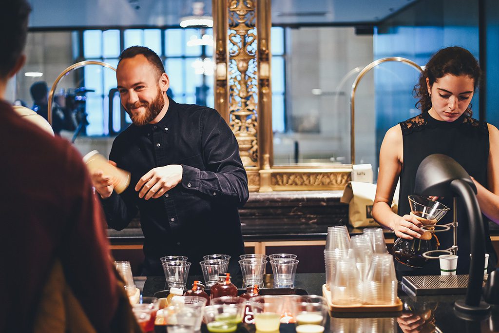 Bartenders mixing drinks. There has been more abuse of staff in hospitality, an industry in which all too often such incidents are brushed off.
