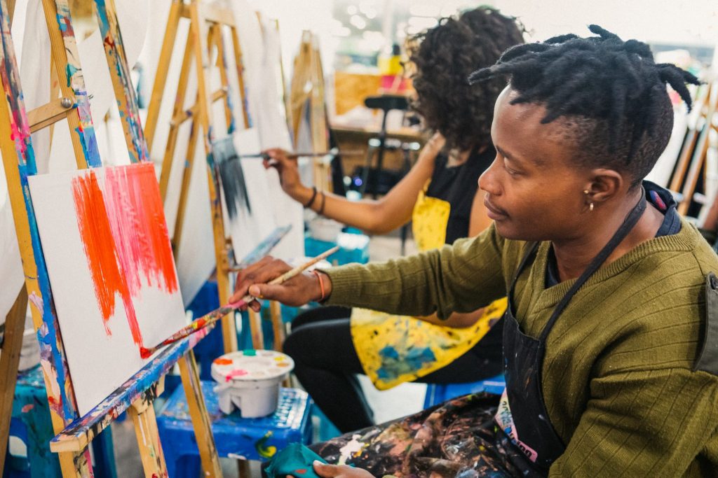 An Airbnb painting experience in Johannesburg, South Africa. Airbnb is shuffling the leadership of its Experiences business.