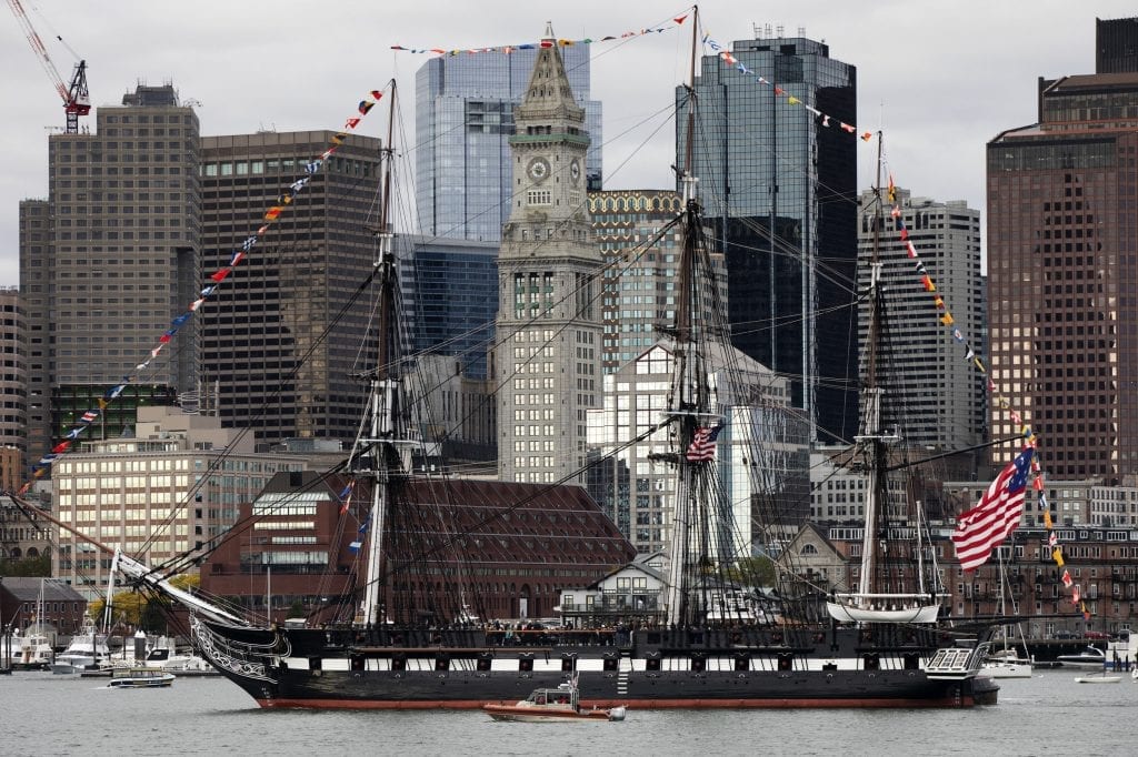 The USS Constitution is shown in Boston Harbor. Google is phasing out Touring Bird, which enabled users to compare tour options.