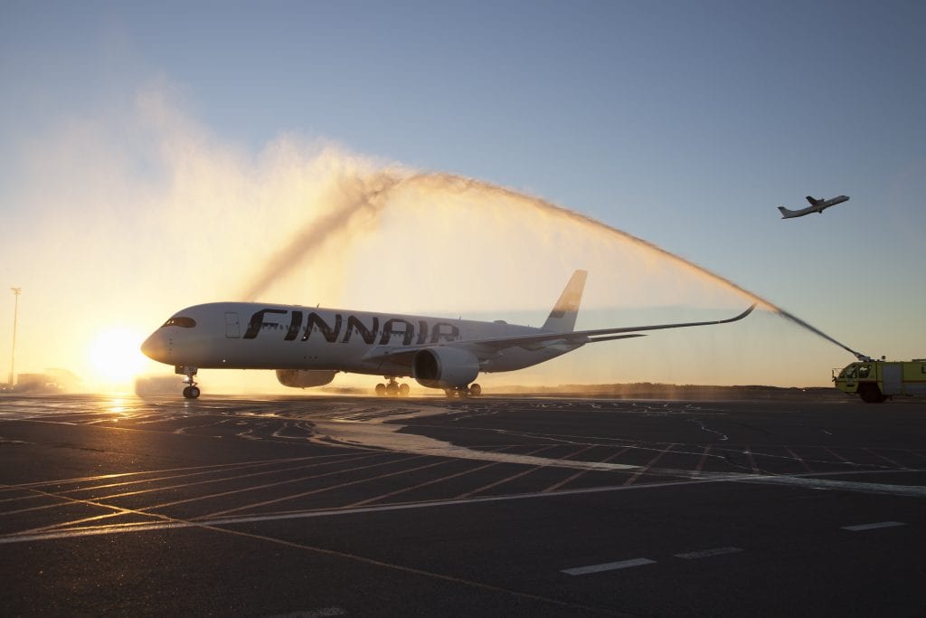 Shown here is a Finnair A350 XWB arriving in Helsinki, Finland. On Tuesday, Sabre removed Finnair's plane tickets and related content from its Sabre Travel Network and Abacus reservation systems for travel agencies outside of European markets.