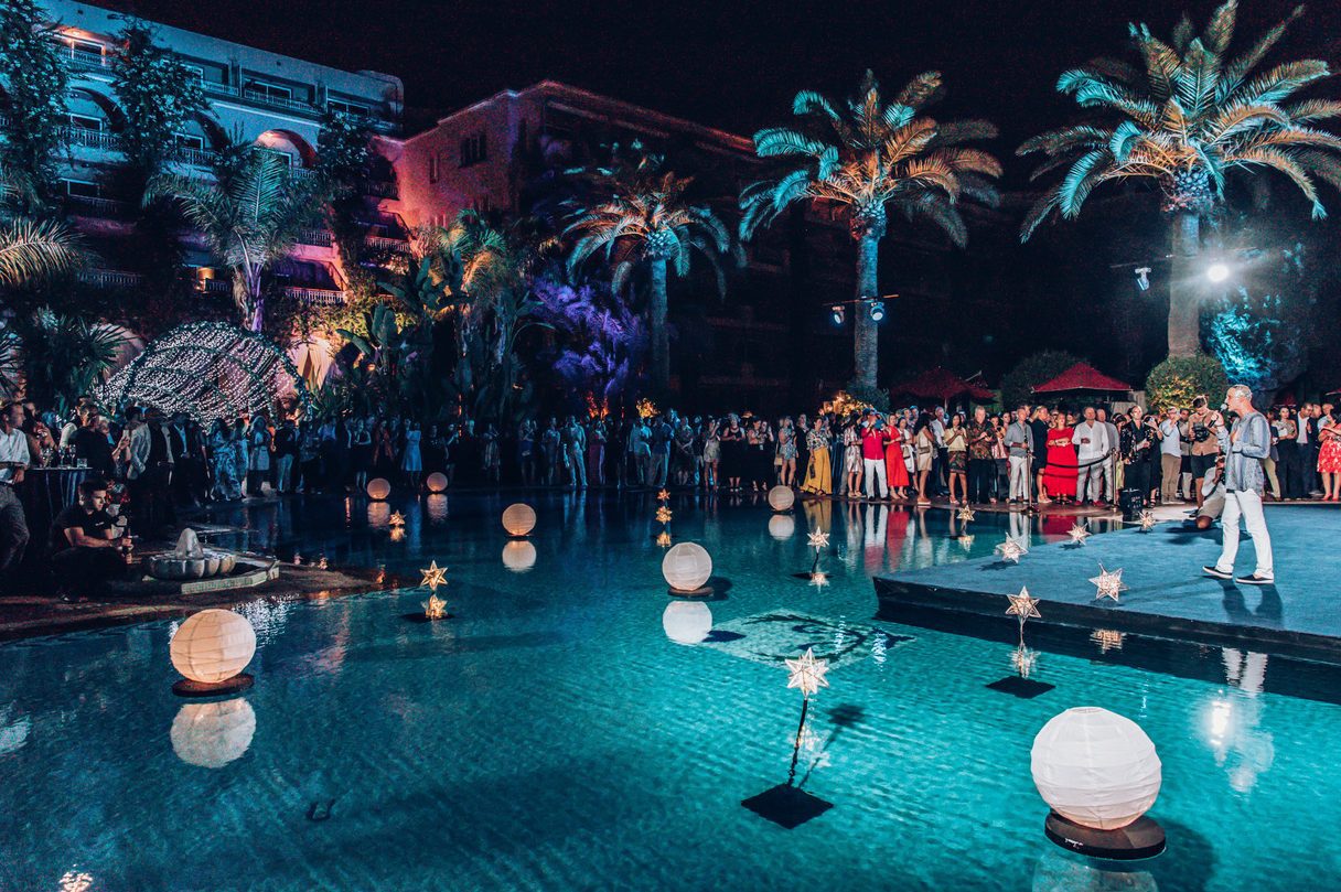 An evening event at the Pure conference in Marrakesh.
