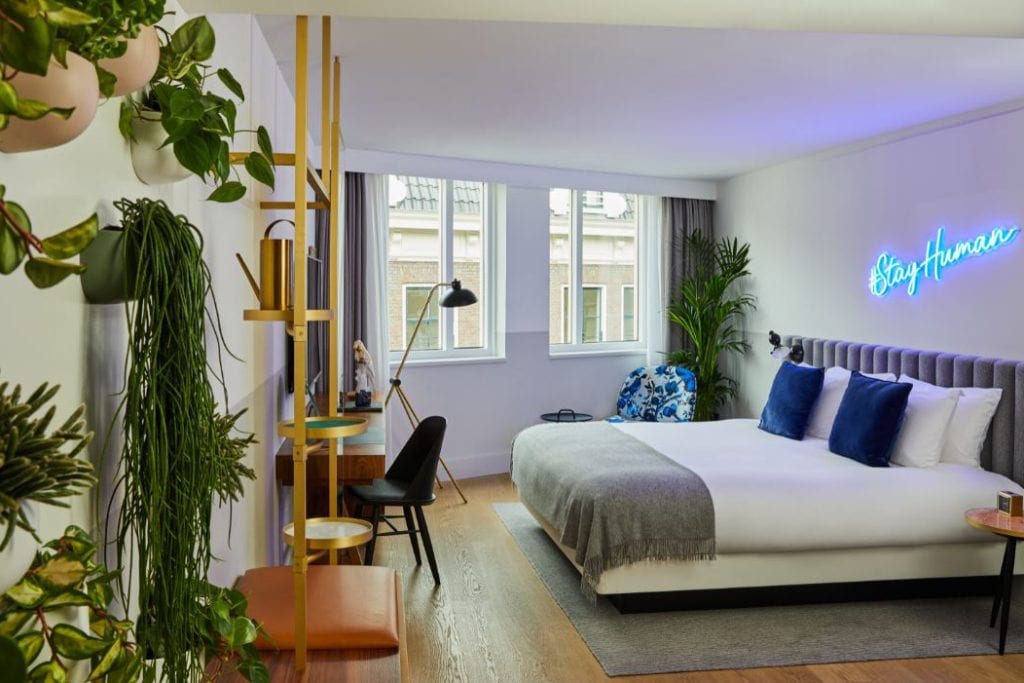 In October 2019, IHG-owned brand Kimpton said it would launch a Stay Human Project where it transforms the decor in one room in a handful of European hotels to more explicitly connect guests to a sense of place and community. IHG, Kimpton's parent company, has been embracing new tech tools.