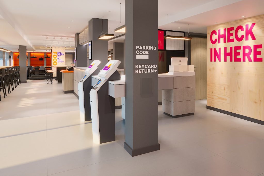 An example of a reception area in the latest model design for Premier Inn, a low-cost hotel chain run by Whitbread. The company has changed its mind about using Amadeus's hospitality platform.