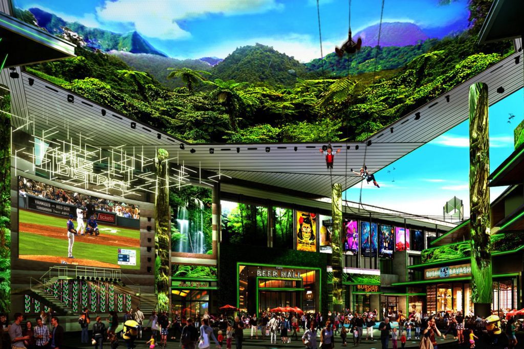 Shown here is an artist's rendering of El Distrito in San Juan, Puerto Rico. The Caribbean island is keen to attract the dollars that business tourism can bring, and this high-tech entertainment district is central to this initiative.