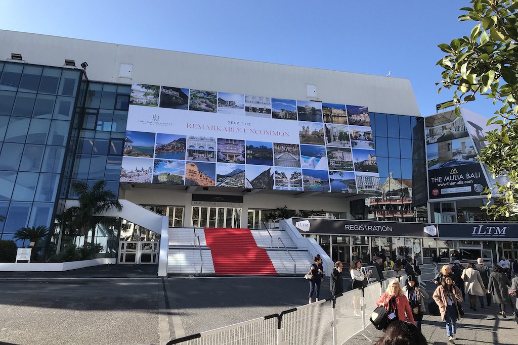 The entrance to ILTM 2019 in Cannes, France.