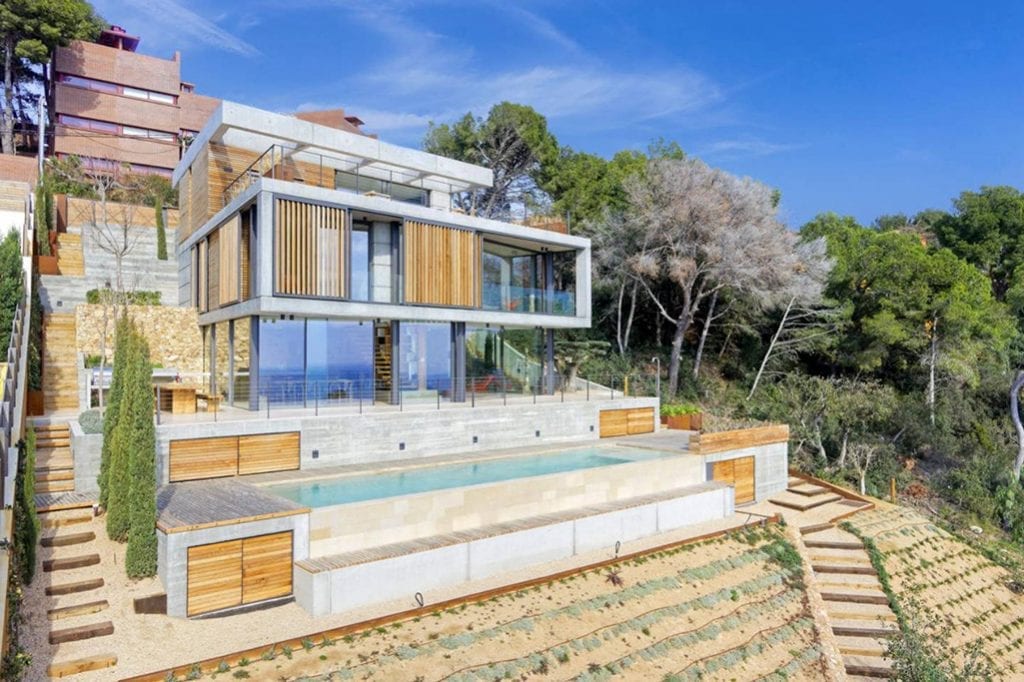 Shown here is Villa Pura, a seaside property in Costa Brava, Spain, offered by Homes & Villas by Marriott International.