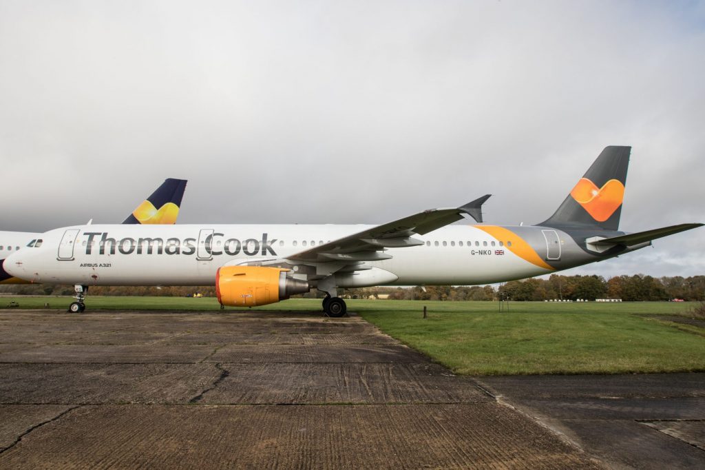 Thomas Cook aircraft. The company collapsed in September.