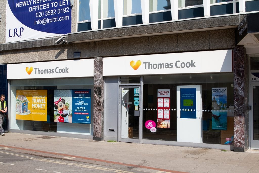 A Thomas Cook travel agency. The UK parent company went into liquidation in September.