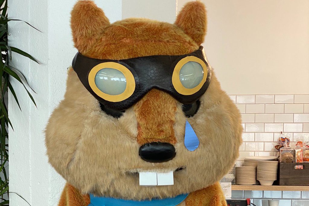 Hipmunk the chipmunk sheds a tear in response to SAP Concur's denial of his bosses' attempt to buy back the company.