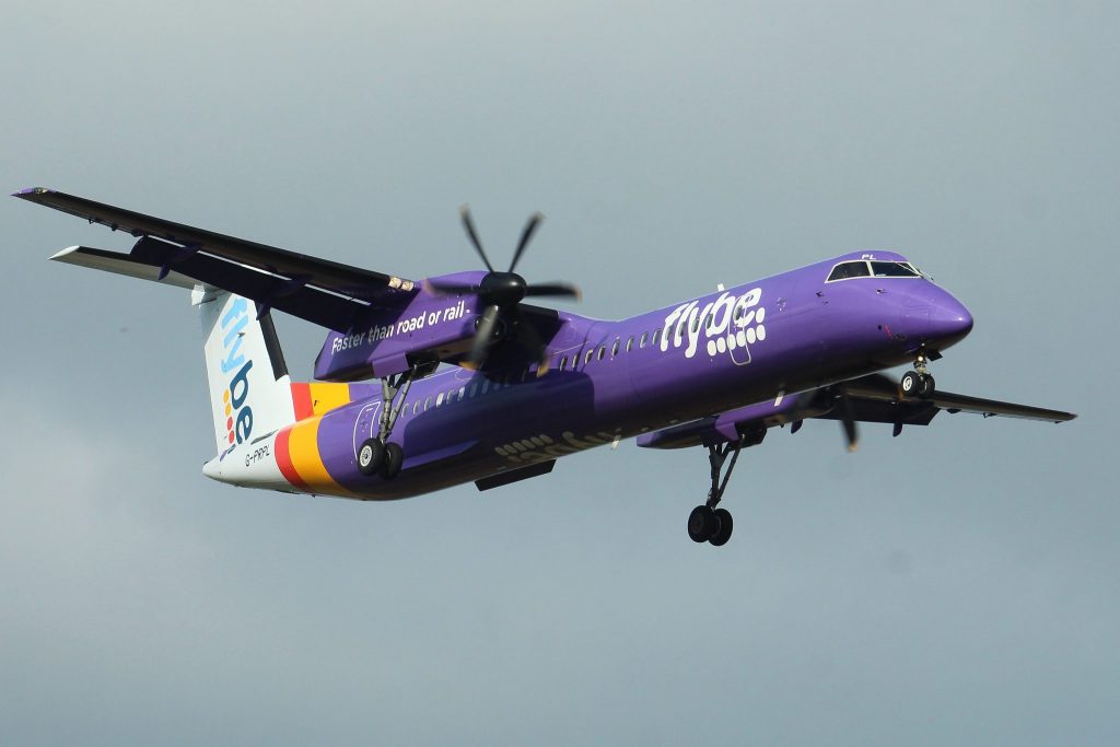 Flybe flew turboprops on regional routes in the UK.
