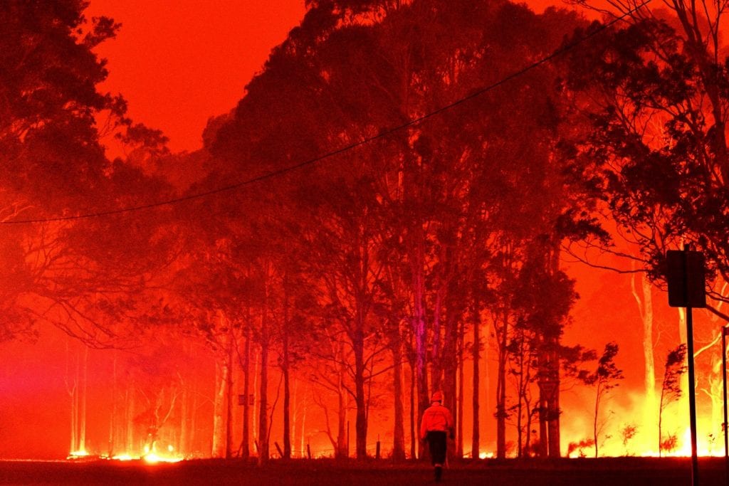 Australian wildfires in early 2020. Many said climate change fueled the fires.