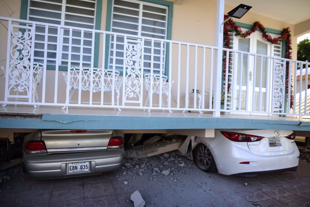 Damage from Monday's earthquake in Guanica, Puerto Rico.