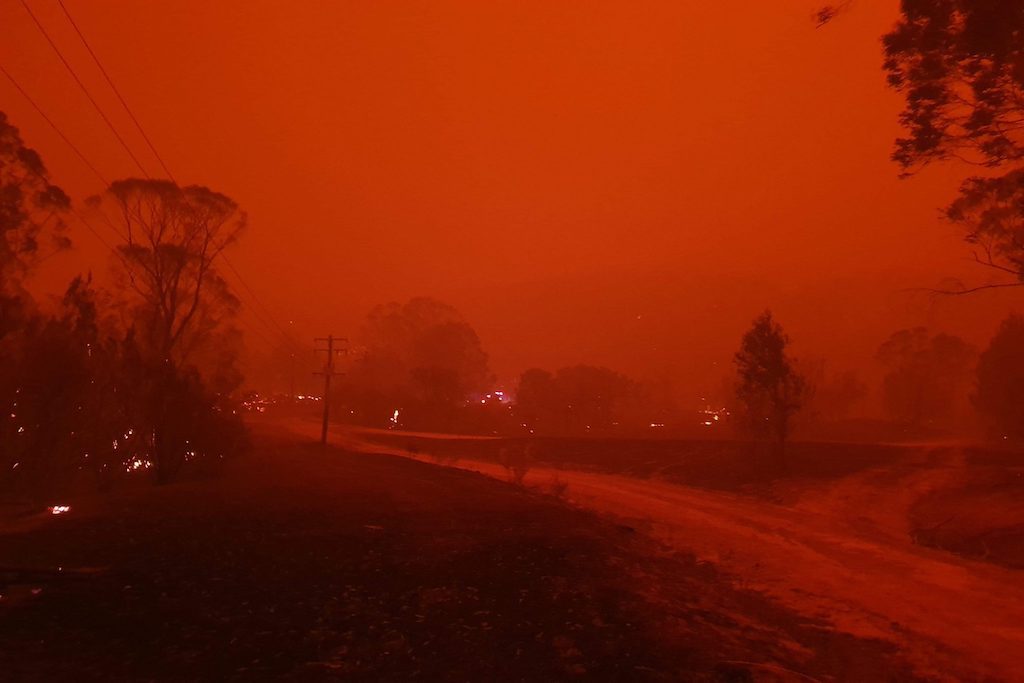 Thick smoke in Australia during recent wildfires. 