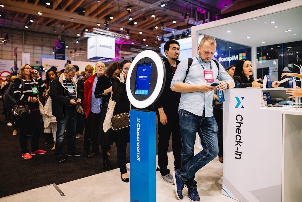 WebSummit Lisbon 2019. Shown here is Pavilion 1 on day four at the Samsung booth. Technology is becoming more intergral to events.