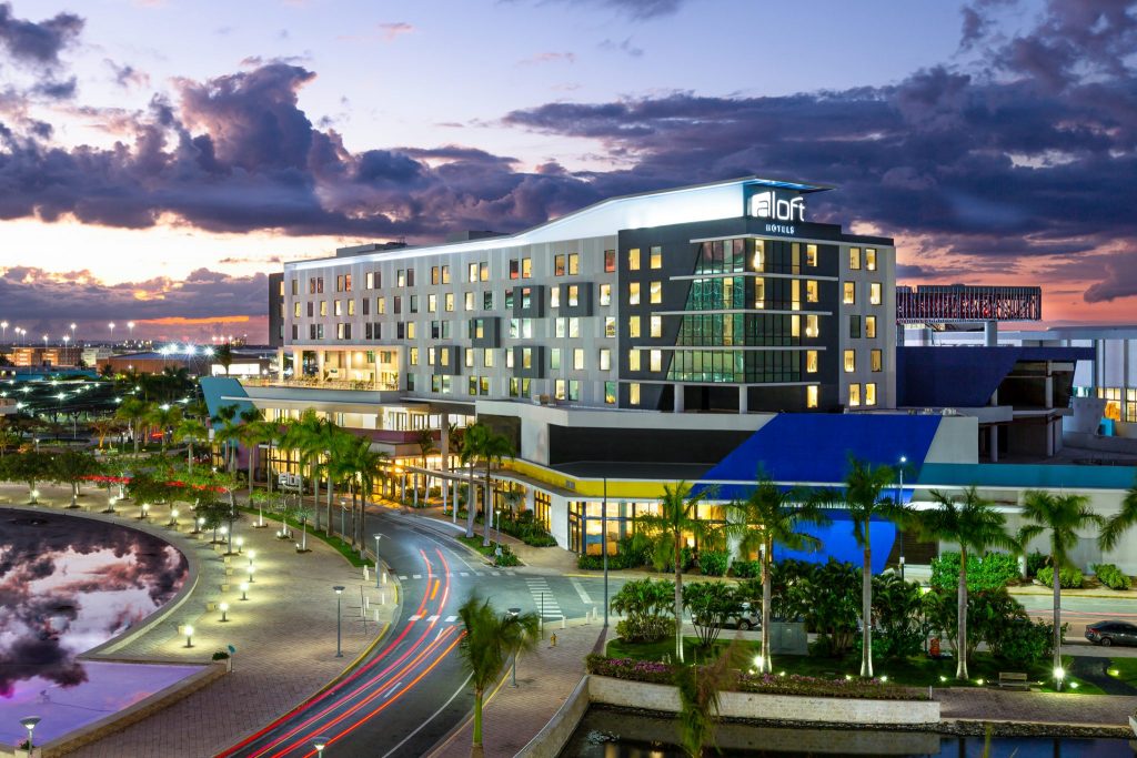 Aloft San Juan in Puerto Rico. El Distrito's first hotel opened its doors last week.