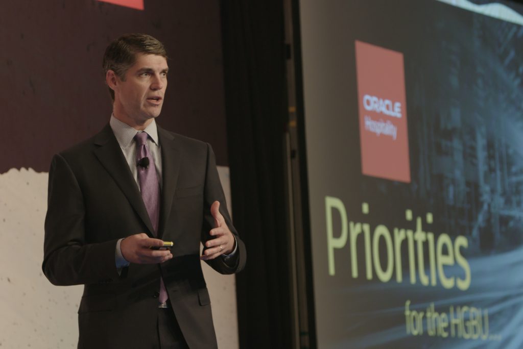 Alex Alt, senior vice president and general manager of Oracle Hospitality, spoke at the company's customer conference in Singapore in late 2019.