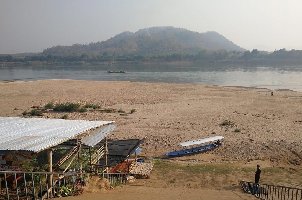 The Mekong River, a critical lifeline in Southeast Asia, is seeing its lowest levels in a century, the result of controversial dams and severe drought exacerbated by climate change. A view of the river from Chiang Khan, Loei Province, in Thailand.