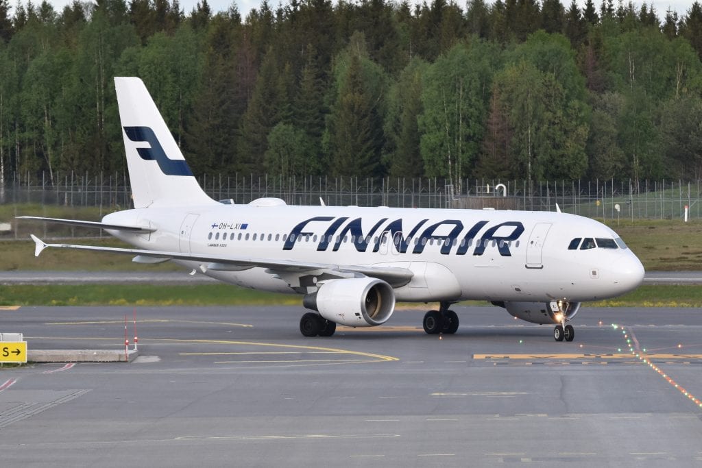 A Finnair A320. The airline has warned on profits due to coronavirus.